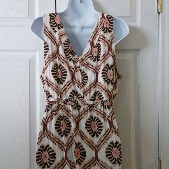 Fresh Produce sleeveless maxi drawstring waist dress summer beach Sz L - Picture 8 of 9